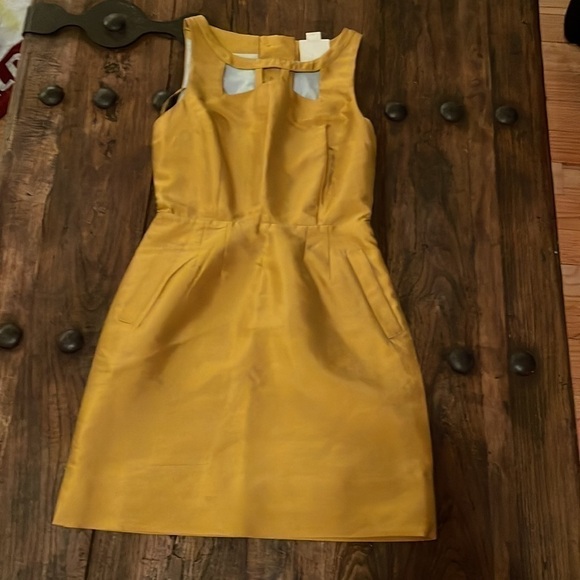 Mauve for Anthropology, silk/wool dress without cutouts. Size 0 - Picture 1 of 13